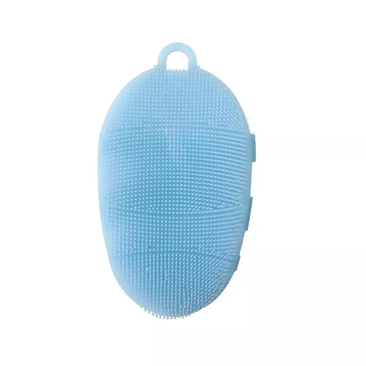 Silicone Shower Elliptic Shape Body Cleaning Brush for Bath