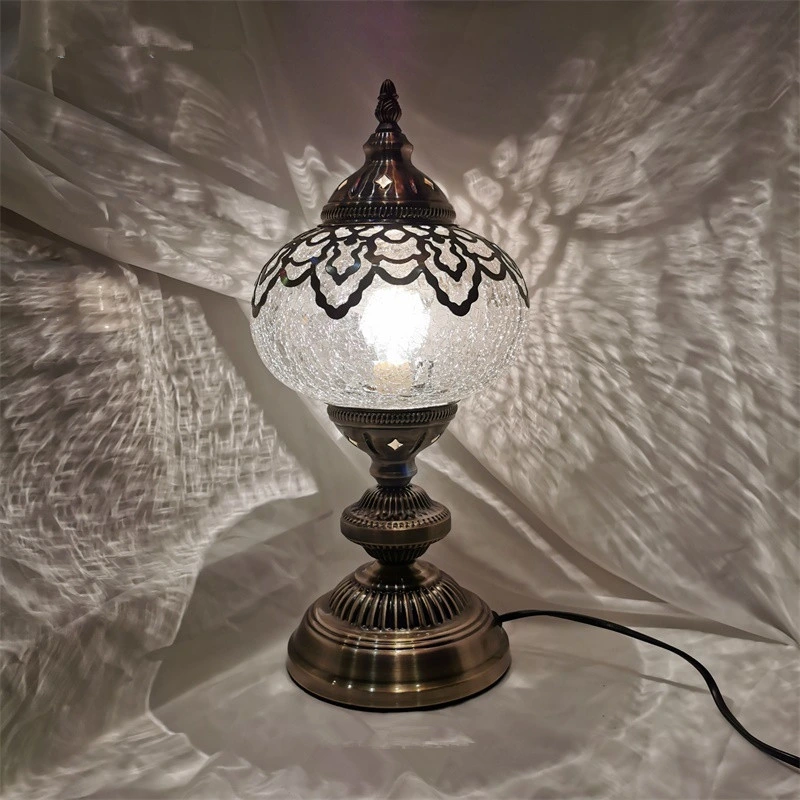 Newest E14 Hand-Inlaid Glass Mosaic Bedroom Living Room Decorative Table Lamps (WH-VTB-11)