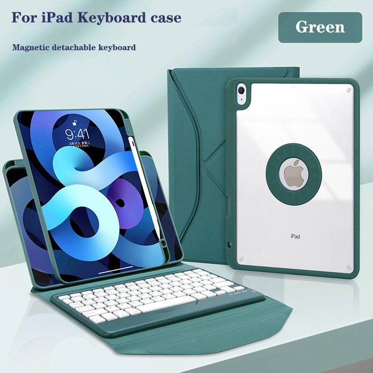 New with Pencil Holder Clear Back Sheel Keyboard Case for iPad PRO 12.9 Inch 2021 5th/4th/3rd Generation