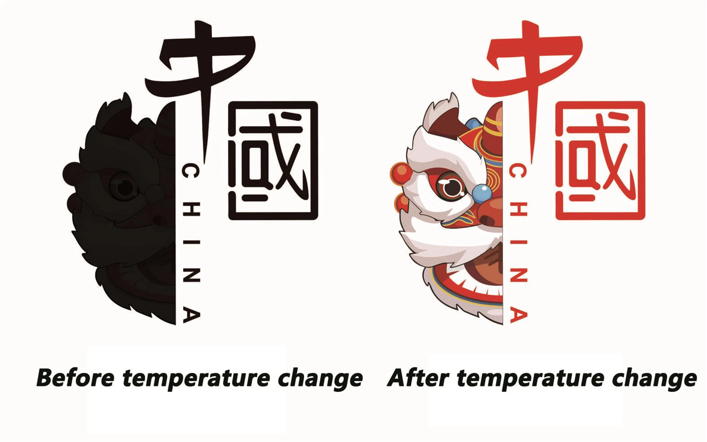 Impresión de transferencia de calor para tela con cambio de color controlado por temperatura