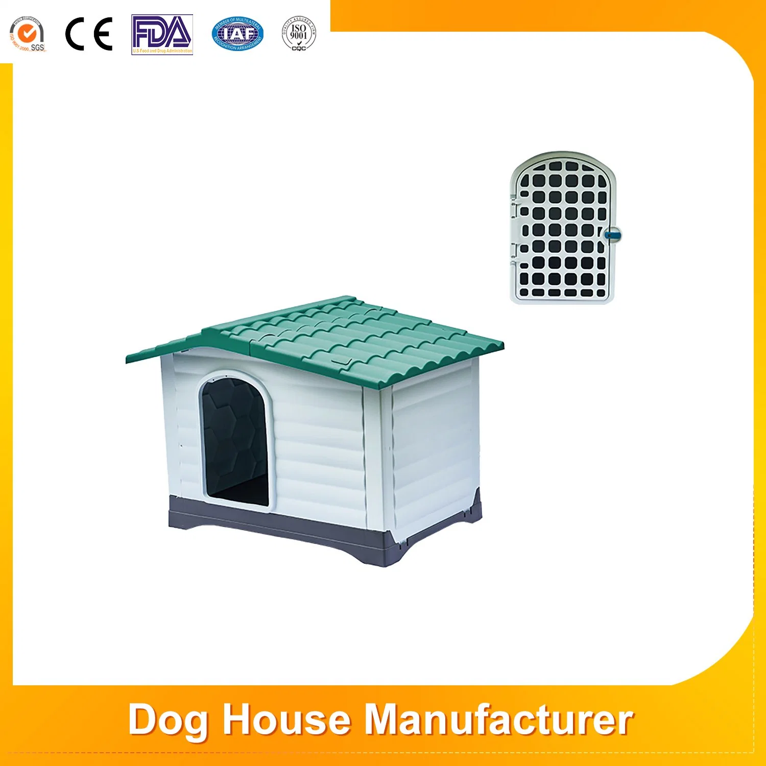 Waterproof Ventilate Pet Kennel All-Season Availability Indoor/Outdoor Plastic Pet Dog Houses for Sale