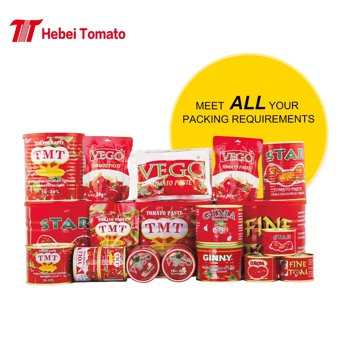 Tomato Paste with Best Price in Different Sizes Without Additive