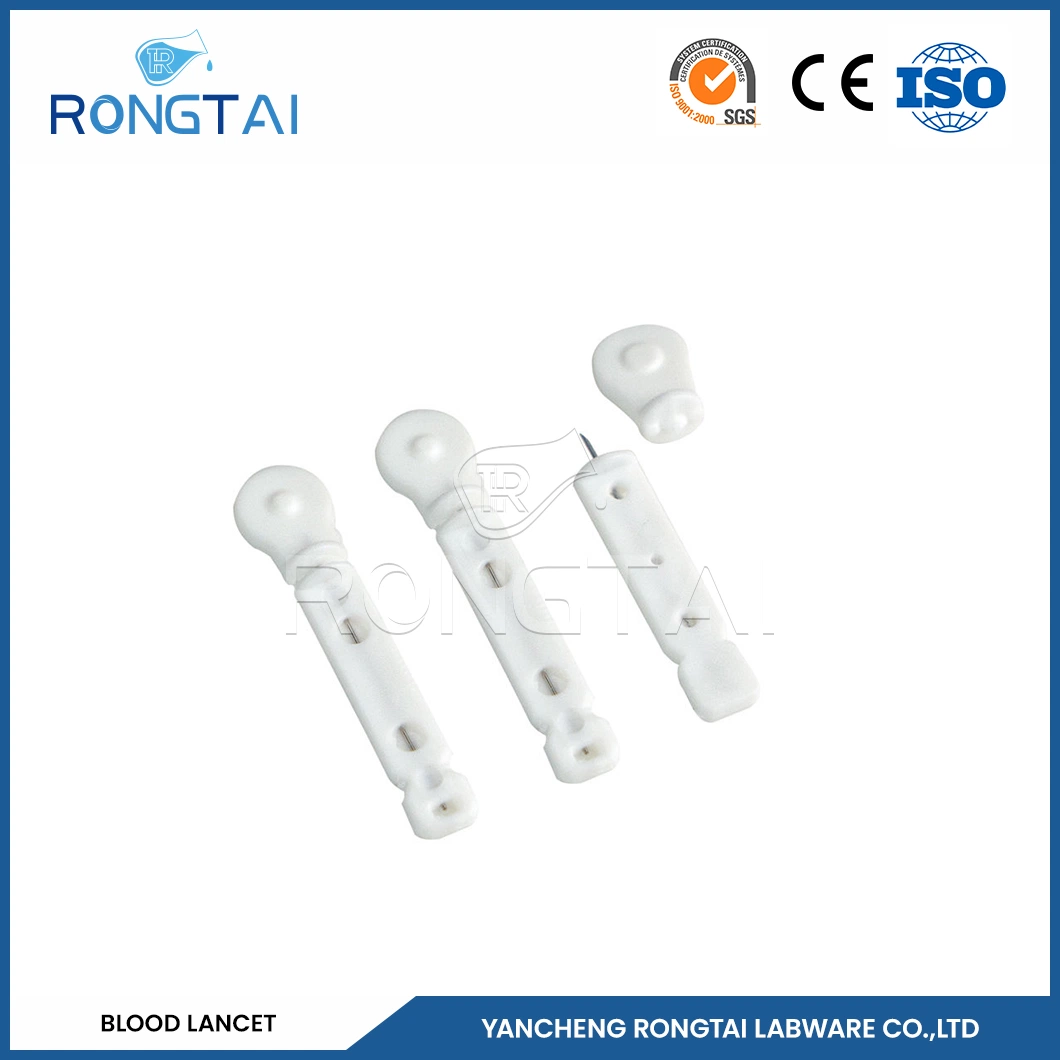 Rongtai 23G Blood Lancet Factory Medical Sterile Steel Blood Lancets China Twist and Safety Blood Lancet