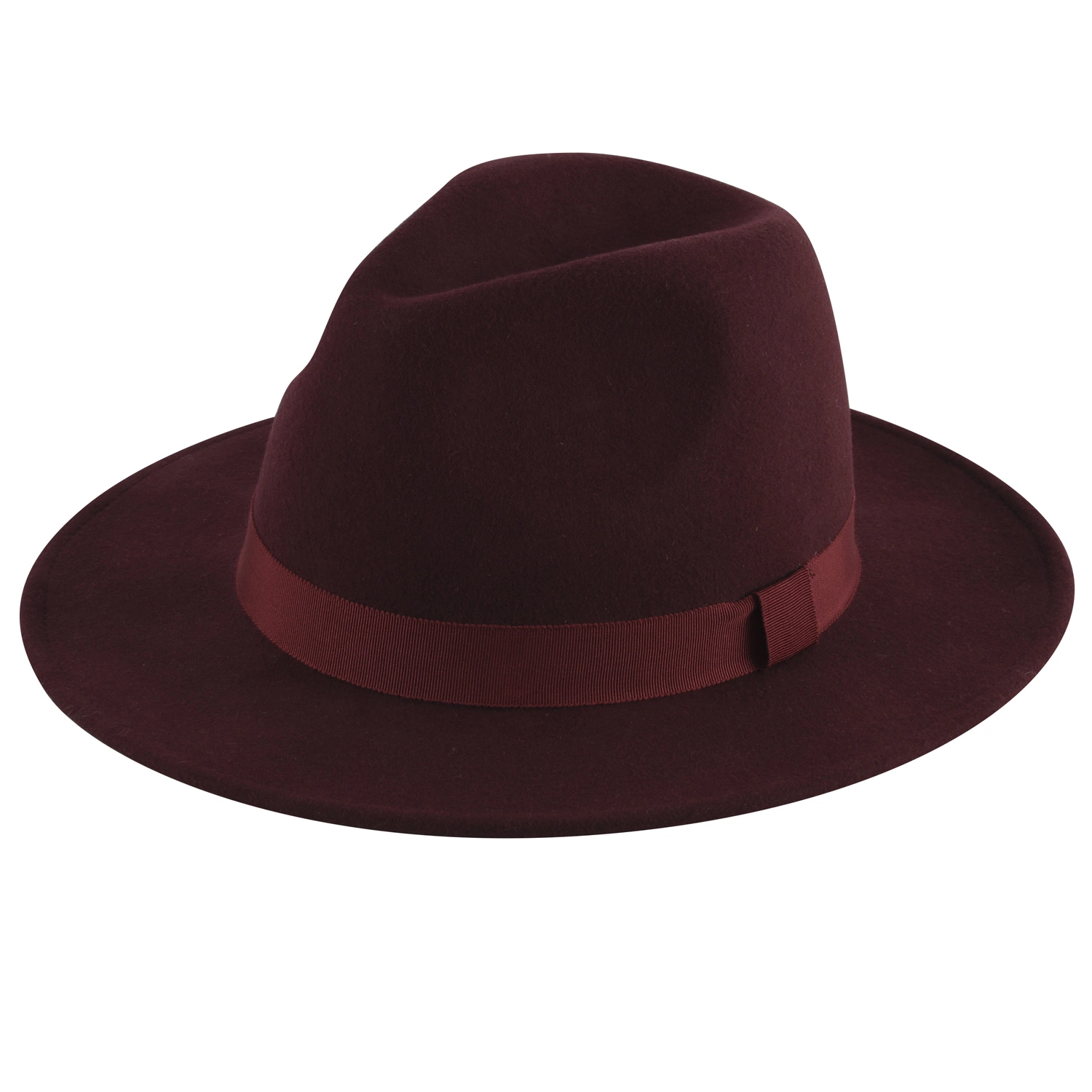 100% Rws Wool Felt Panama Winter Flat Plain Hat