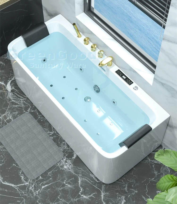 Japanische Massage Hydrotherapie Control Panel SPA Whirlpool rechteckig freistehend Einweichen Badewanne