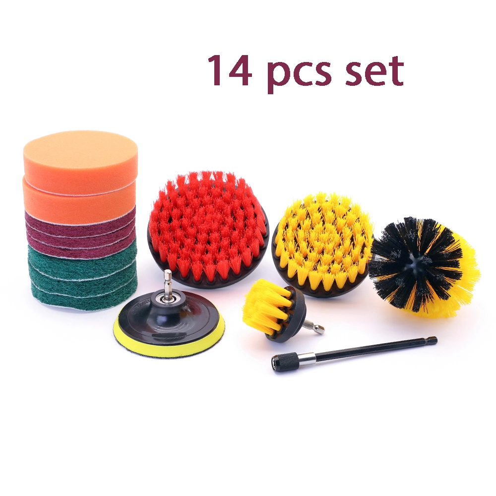 Jeu de brosses de nettoyage de l'épurateur électrique 14PCS Kit de nettoyage de l'épurateur Patins et tige extensible pour une utilisation polyvalente