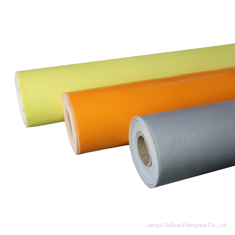 Heat Treatment E Glass Silicone Coating Non-Woven Fire Fabric Two Side Silicone Rubber Coated Fiberglass Fabric