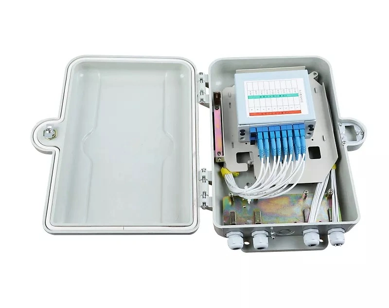 Fo Drop Fiber Optical Distribution Box with Sc Connector and PLC Splitter for FTTH Nap/CTO Box Metal (SPCC) ADSS Cable 12 24