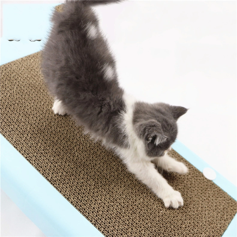 Crazy Scratching Board with Feather Claw Grinder Creative Corrugated Paper Funny Cat Toy