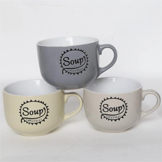 Fantástico Seda pantalla de comida palabras Shinnig Glaze Big Soup Taza