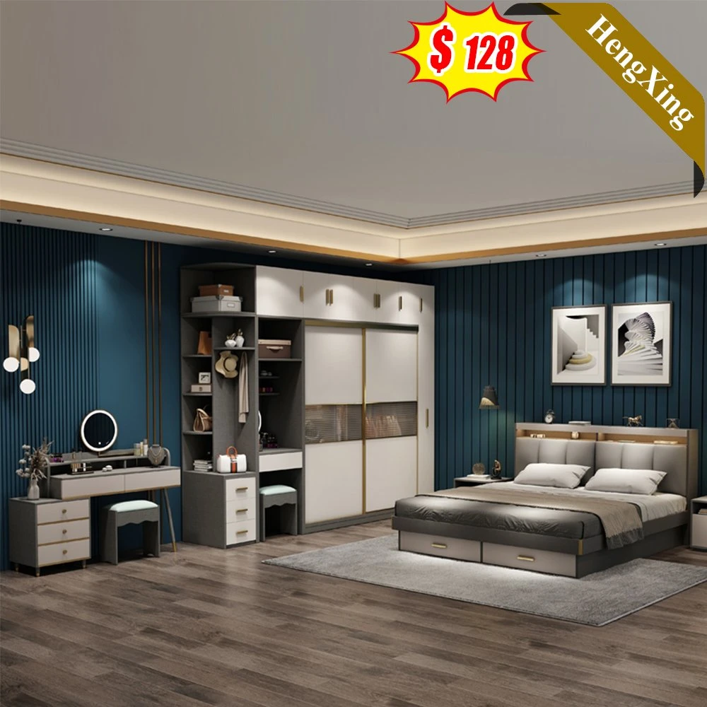 Novo Design luxuoso quarto define o tamanho King Luxuoso Mobiliário Conjunto Quarto Real