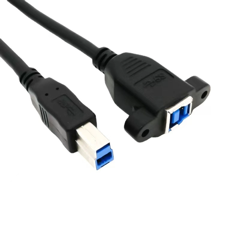 Panel Mount Screw USB3.0 Bm to Bf Cable