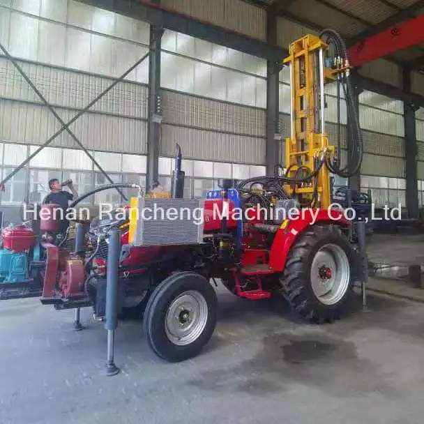 RC200wt Four Wheel Tractor Mounted Hydraulic Deep Water Well Drilling Rig Machine /Tractor Borehole Water Drilling Rig Machine