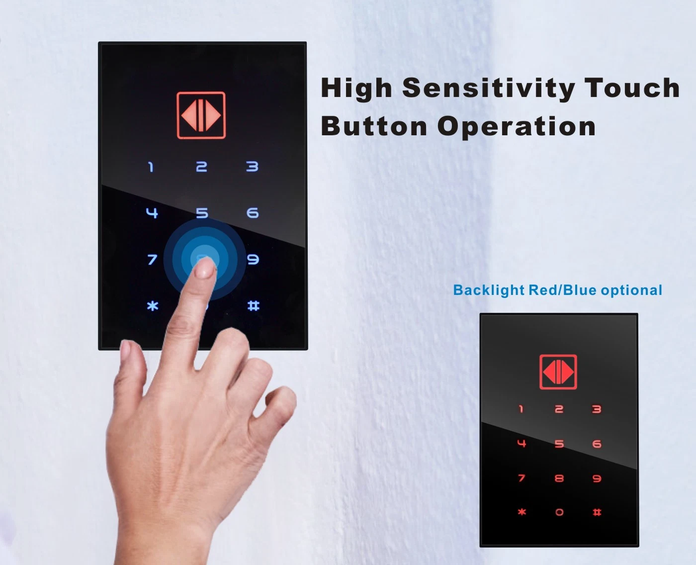 Eigenständiges Tastenfeld Zutrittskontrolle Tastenfeld Touch-Tastatur Wasserdichtes Kartenlesegerät 125kHz IP66 RFID