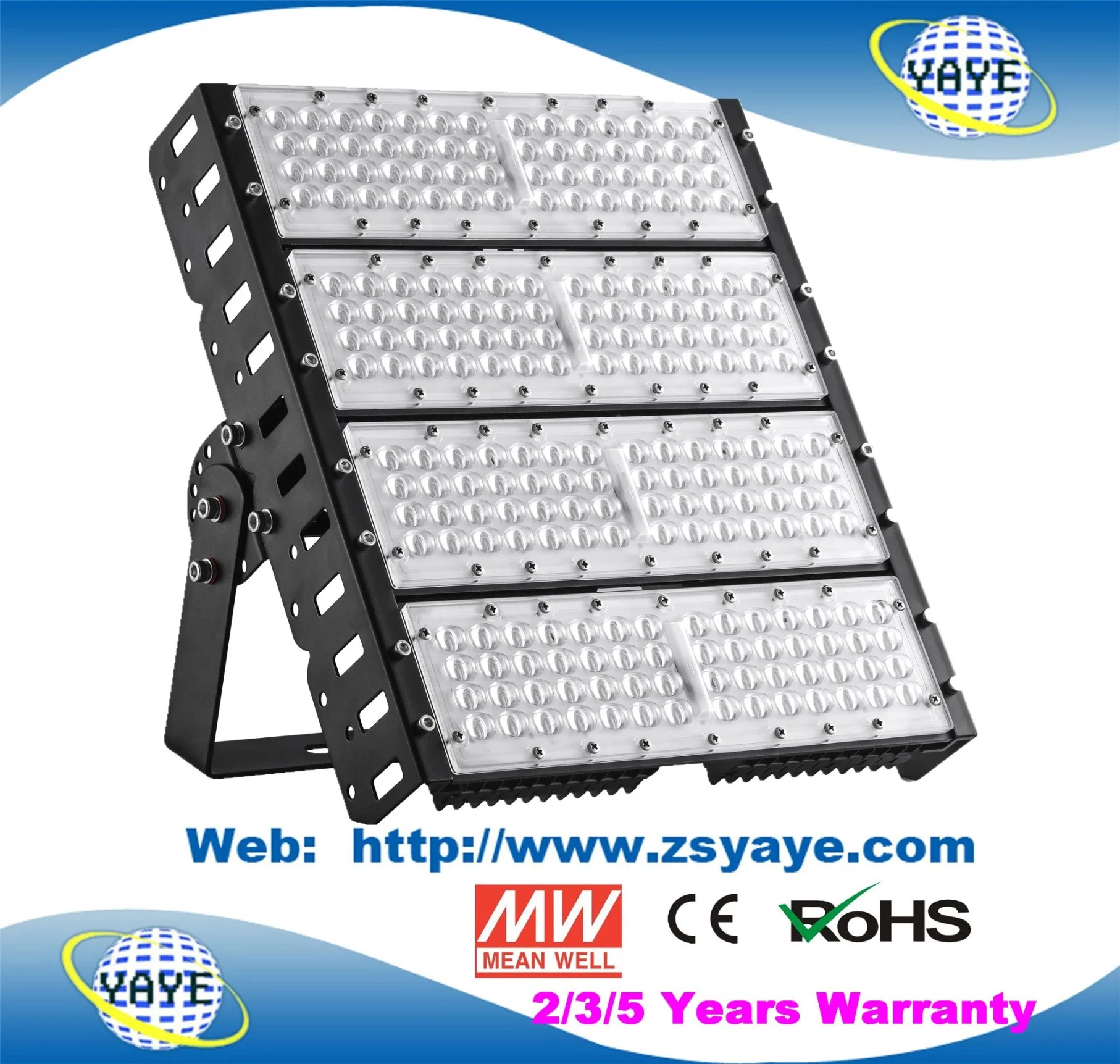 Yaye 18 Best Sell/Best Price/Besat Quality Ce/RoHS 300W SMD3030 LED Flood Light/LED Tunnel Light with Bridgelux/Osram/Meanwell/3/5 Years Warranty