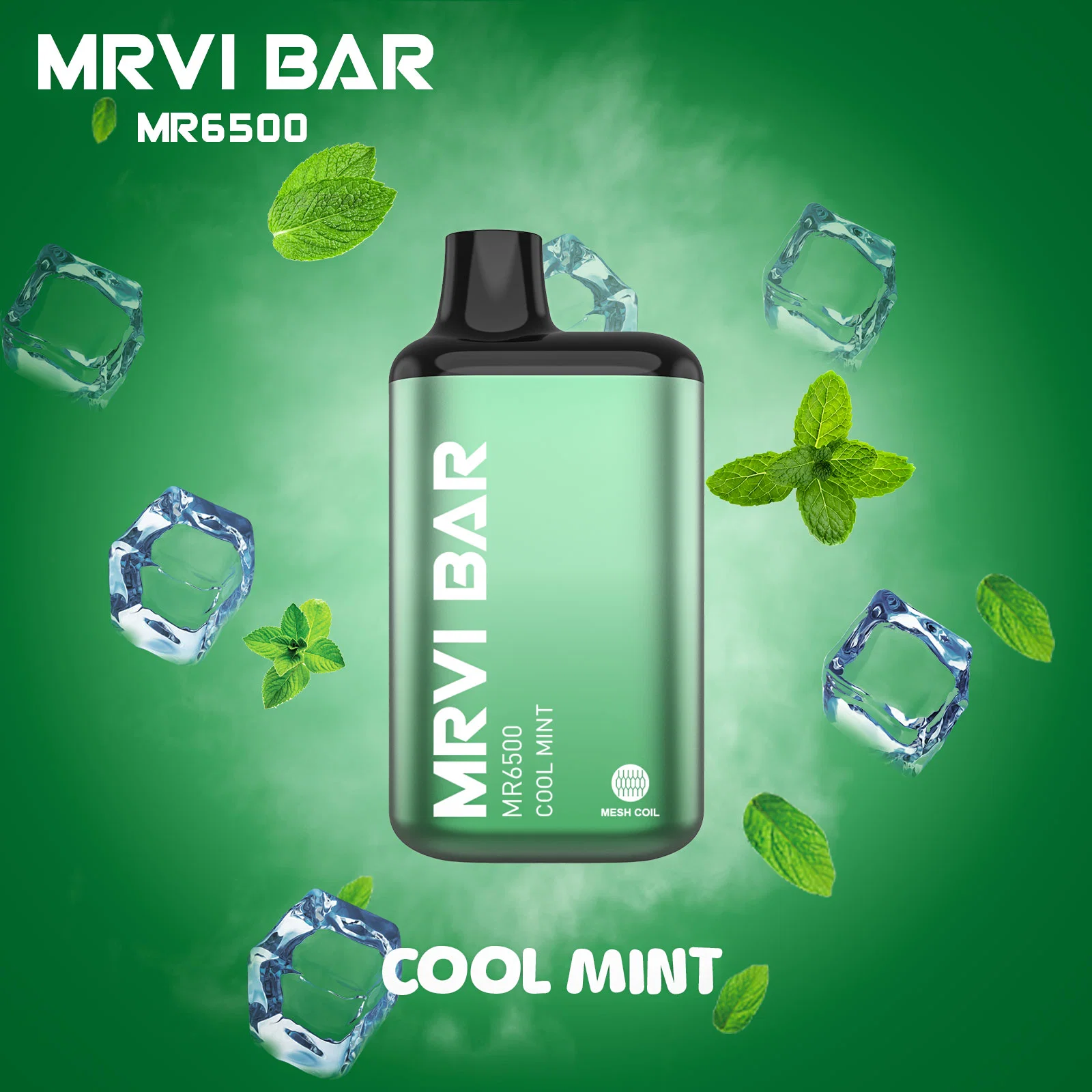 2023 de alta calidad Mrvi Newst auténtico Bar 6500 inhalaciones de metal de Vape 600 mAh Cargador Batería 13 ml de la bobina de malla de la barra de Vape