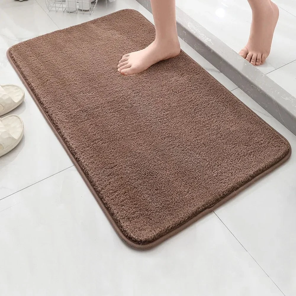 Water Absorbent Pedestal Mats Non-Slip Shaggy Rug Washable Extra Soft Esg23213