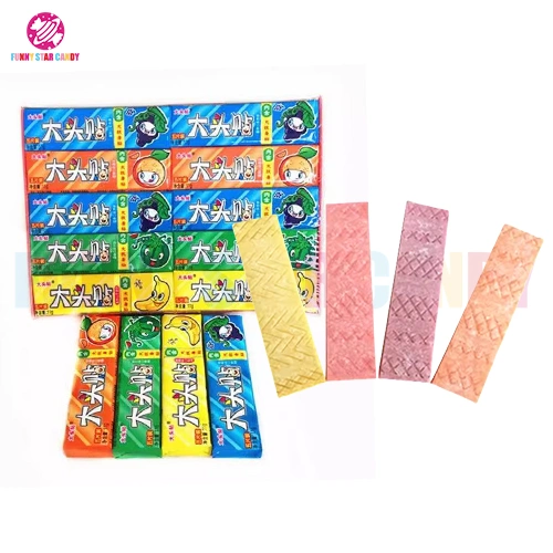 Fruto de la fábrica China Chewy Gum tatuaje Sticker dulces