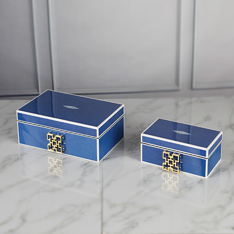 Luxury Gift & Craft Alloy Wooden Craft Jewelry Storage Box Gift Box for Jewelry