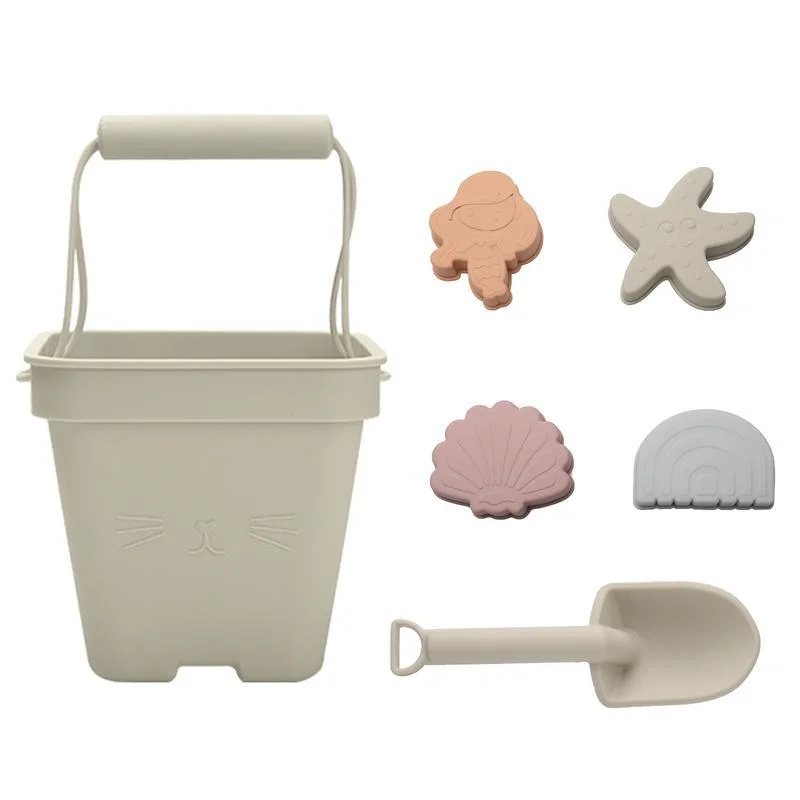 New Arrivals Silicone Summer Beach & Sand Toys Large Capacity Bucket Set