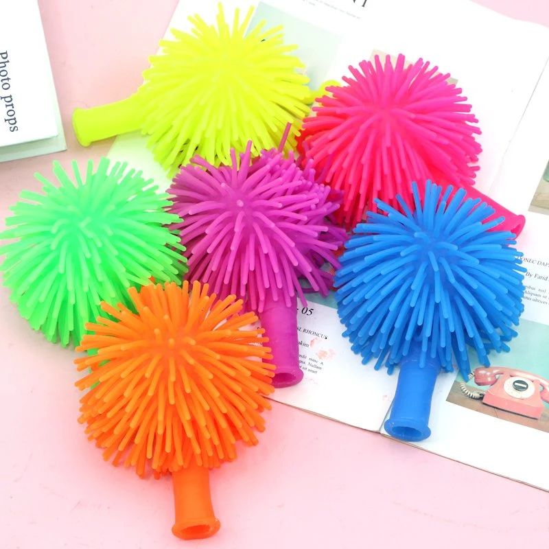 Hot Sale TPR Fluffy Puffer Ball Long Hair Yoyo Ball