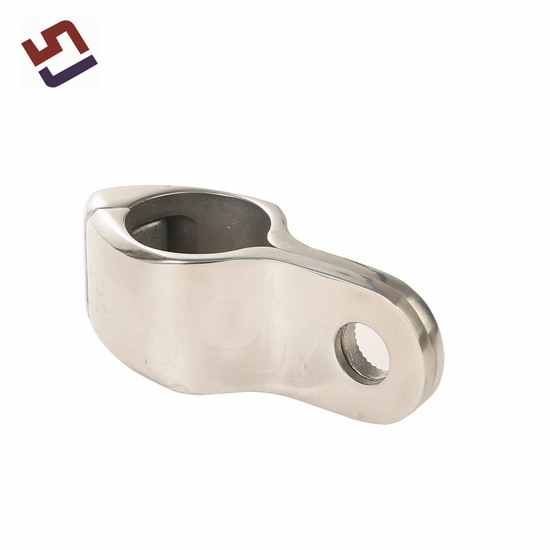 High Quality Stainless Steel Marine Hardware Parts Handle Pipe Clamp Lost Wax Casting Pipe Fittings