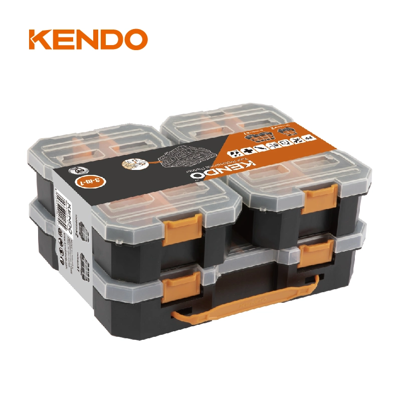 Le kendo Interlockable 3 en 1 Les organisateurs de la boîte à outils à main durable, les loquets de lourds et des charnières renforcées s'assurer que le couvercle ne sera pas flip ouvert