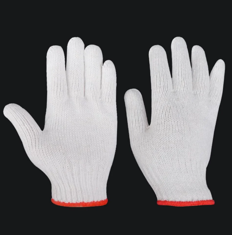 High quality/High cost performance  Natural White Cotton Knitted Safety Working Glove