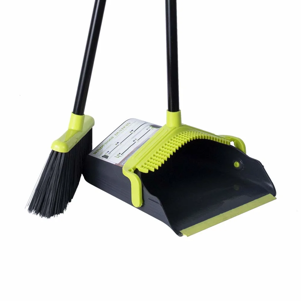 Long Extendable Handle Home Kitchen Office Sweep Pan Set Handle Dustpan Broom