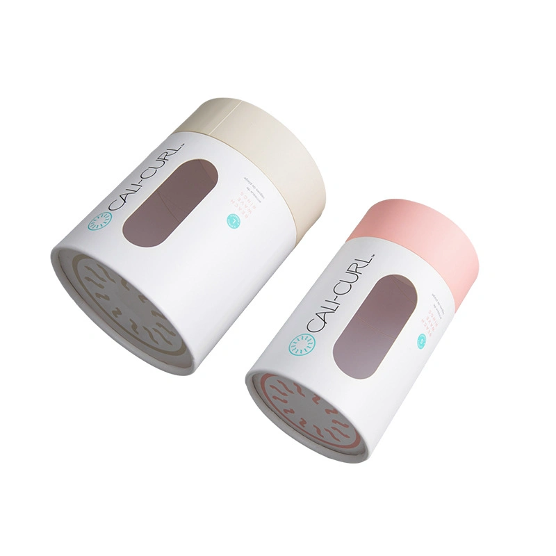 Color Printed Paper Tube Round Tube Box Cosmetic Packaging with PVC Transparent Window