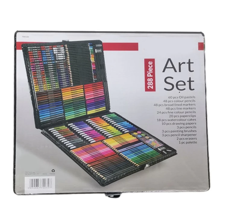 Venta caliente 258 PCS Multi colores Cera Crayon Color lápices Set de Arte plástico para niños y niños