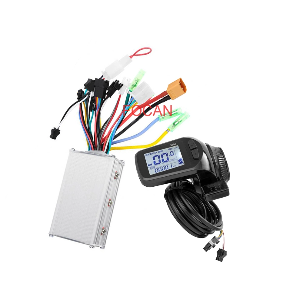 High Performance 350W E-Bike Scooter Double Row 6 Tube Electric Brushless DC Intelligent Charging Motor Controller