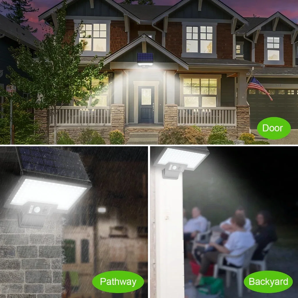 Jesled 108 LED Solar Motion Sensor Light IP65 Wasserdicht im Freien Garten Solar Beleuchtung Solar Straßenlaternen mit hoher Helligkeit