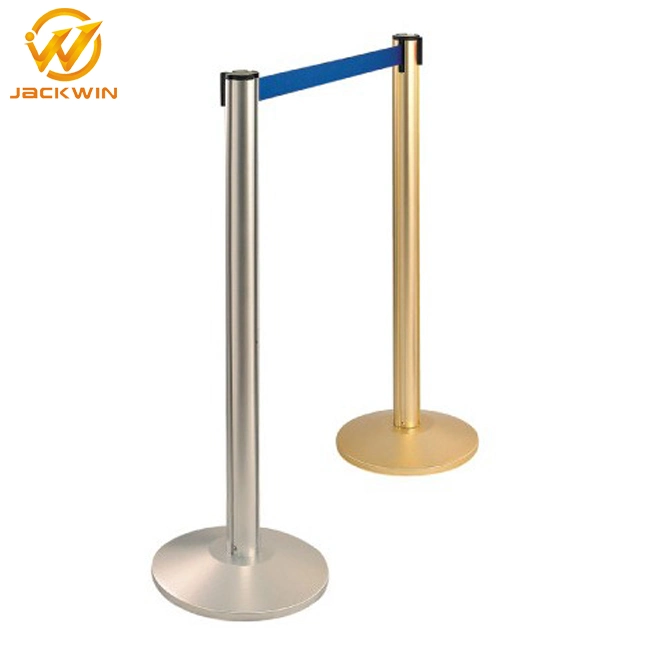 Stainless Steel Bank Retractable Belt Barrier with Cement Base