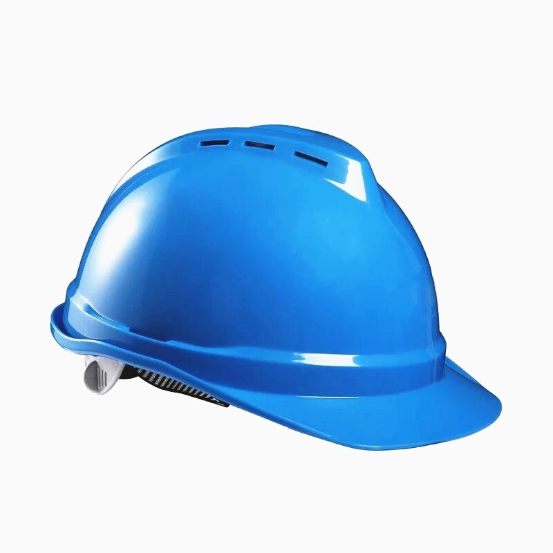 Cheap Peice HDPE Materials V Type Safety Helmet with Vent