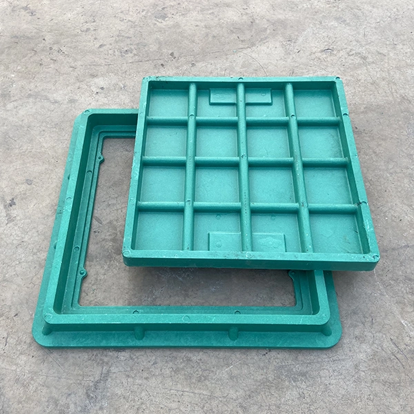 FRP Sewer Roadway Rain Water Composite Square Manhole Cover for India Market