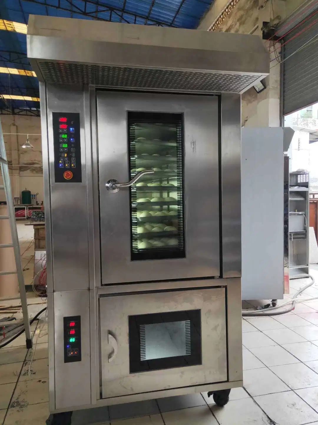 Factory Price 64 Trays Diesel Oil Rotary Oven for Bread Bakery