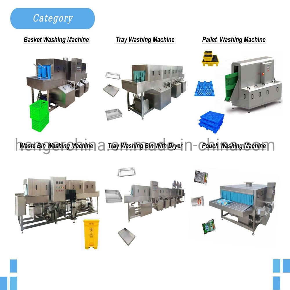 Commercial High Pressure Washer for Plastic Crate Basket Stainless Steel Tray