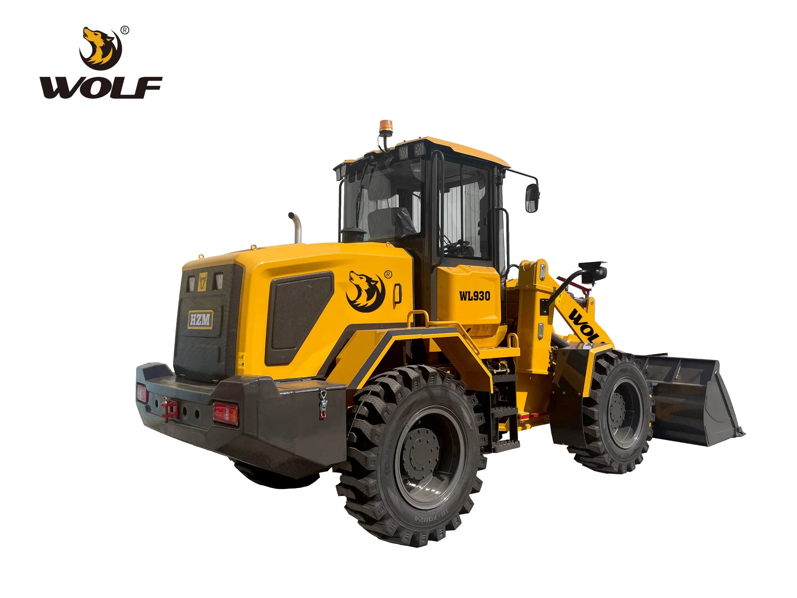 Wolf Small/Mini Compact 4 Wheel Drive Articulated Front End Tractor 3 Tons Wheel Loader for Farming/Construction/Gardening