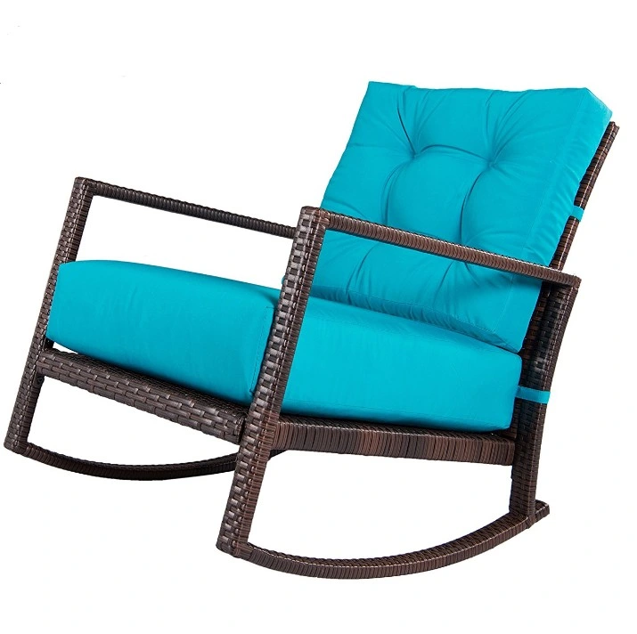 Hot sale chaise à bascule naturelle en rotin cadre tendance en rotin extérieur Fauteuil à bascule