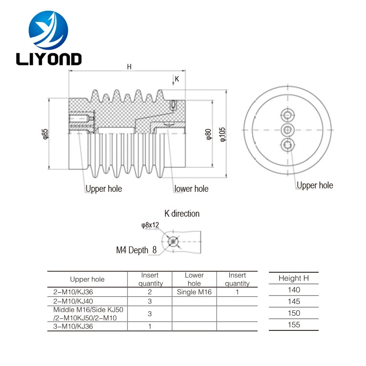 Lyc113 Epoxy Resin 12kv Insulator Electric Sensors for Distribution Switchgear