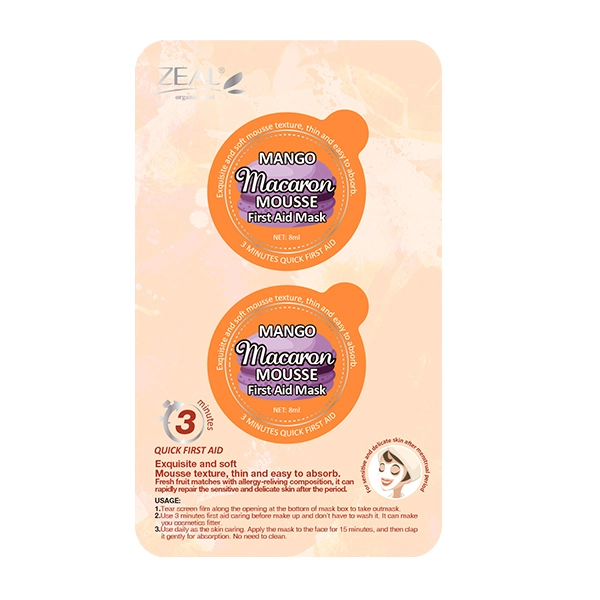 GMPC Factory OEM 2021 Mango Macaron Mouse First Aid face Masque soin hydratant et hydratant pour la peau