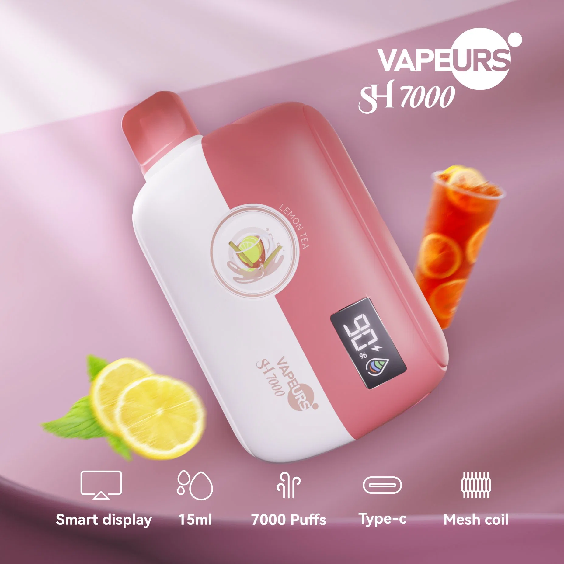 Vapeurs Ecig Mayorista/Proveedor con la pantalla grandes bocanadas de malla de cigarrillos E desechables bobina Vape Elf Puff Bar