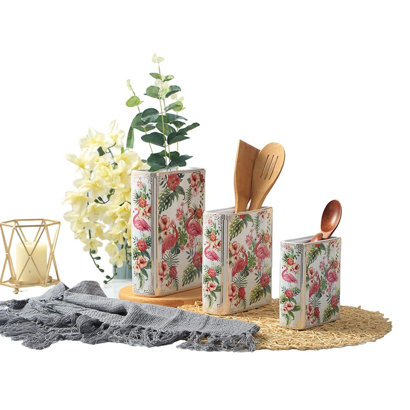 Wholesale Personalized Best Selling Spring Collection Floral Pattern Ceramic Book Vases