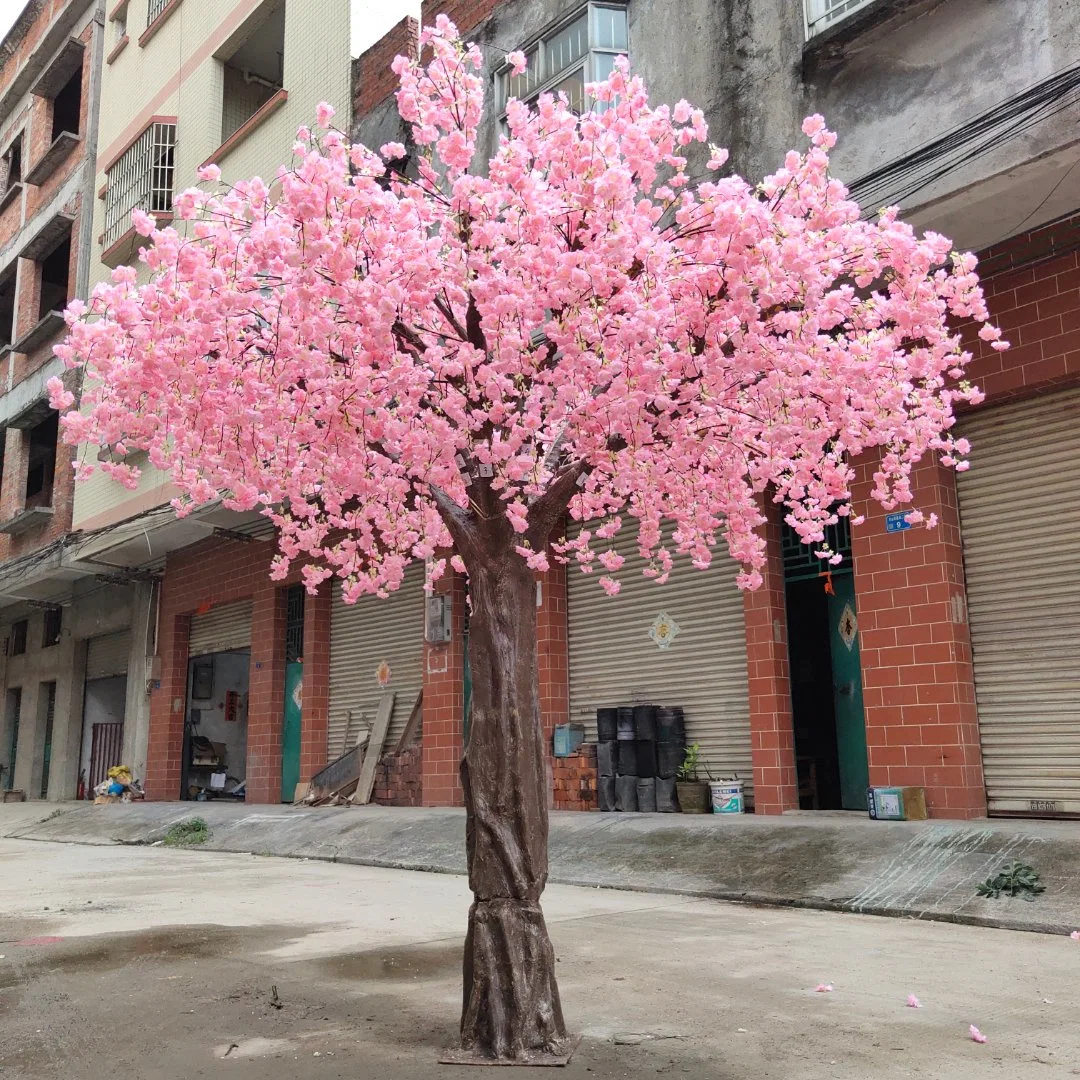 Nearly Natural Artificial Plant Plastic Leaves Artificial Cherry Blossom Trees for Decoration