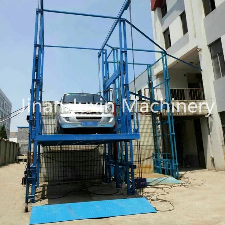 Warehouse Fixed Guide Rail Cargo Lift Hydraulic Freight Elevators