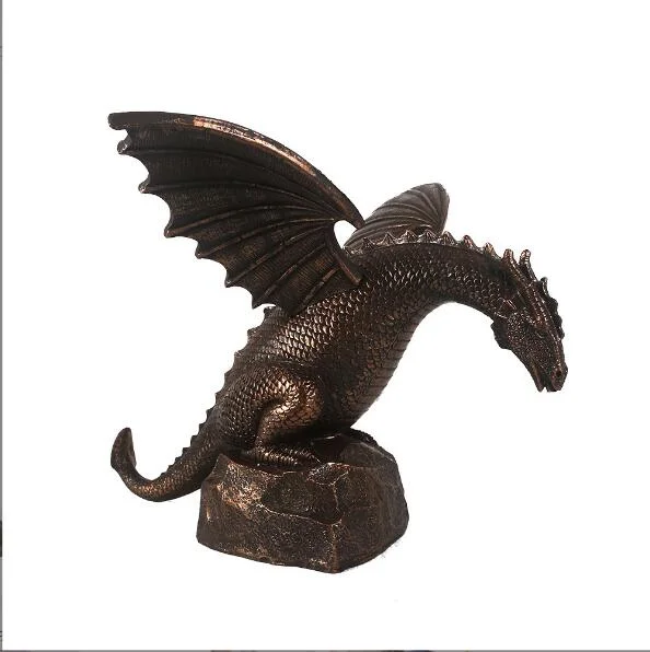 Hot Sales Flying Water Spray Dragon Ployresin Ornament Resin Statue