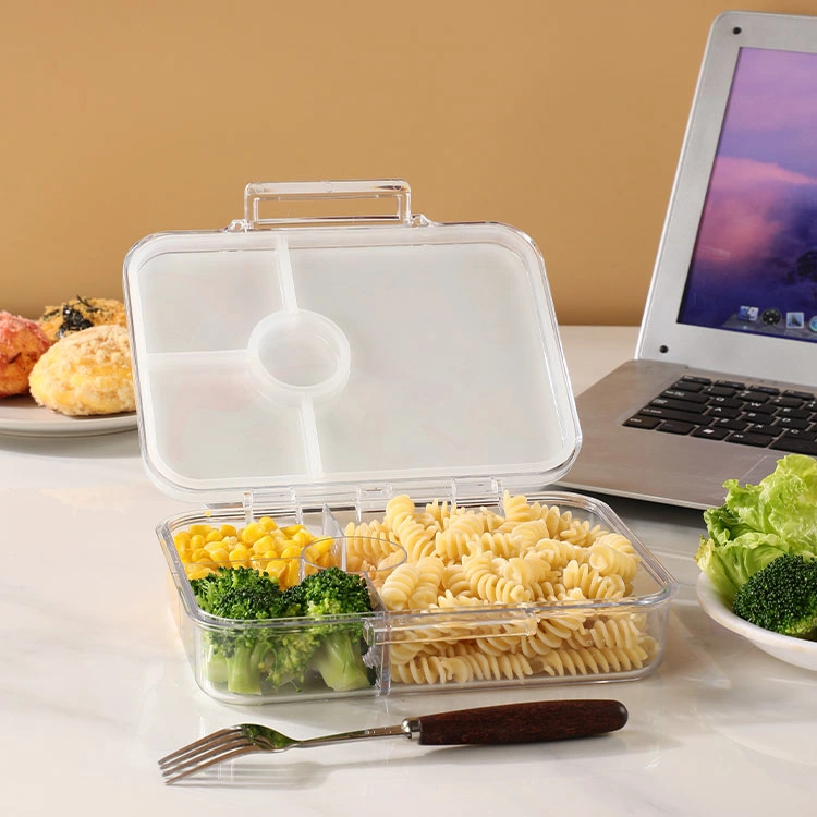 Portátil Aohea Leak-Proof Contenedor de almacenamiento de comida Lunch Box 4 5 6 Box Lunch de compartimiento de Bento Box Lunch Box Lunch Dropshipping