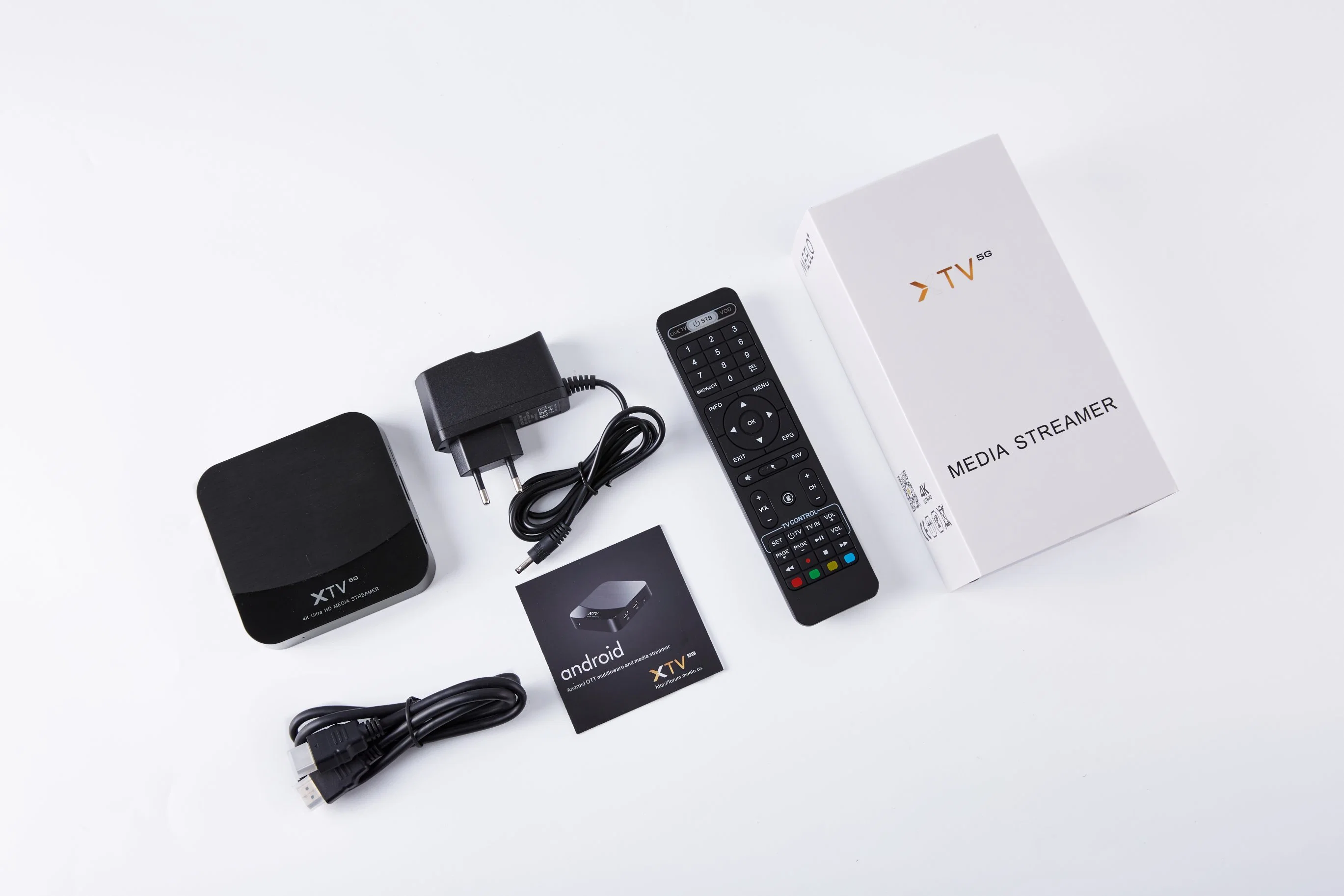 Meelo Plus Xtv 5 g دعم Stalker Xtream Codes Smart TV Box Android 9.0 Amlogic S905X 2GB 16GB Set Top Box صندوق تلفزيون مشغل وسائط 5G WiFi 4K IPTV