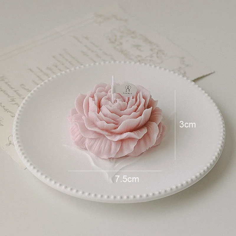 Handmade Decorative Wedding Celebration Flower Candle Perfumada Aromatherapy Peony Shaped Flower Scented Candle